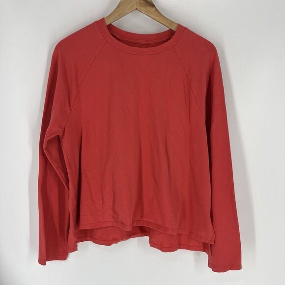 Eileen Fisher Tops - Eileen Fisher Top Size Medium Womens Pink Raglan Sleeve Crew Neck Top Stretch